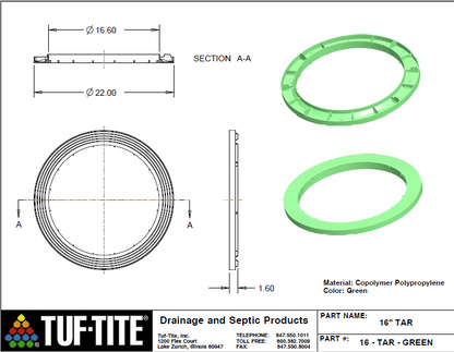 16" x 11" Septic Tank Riser Kit