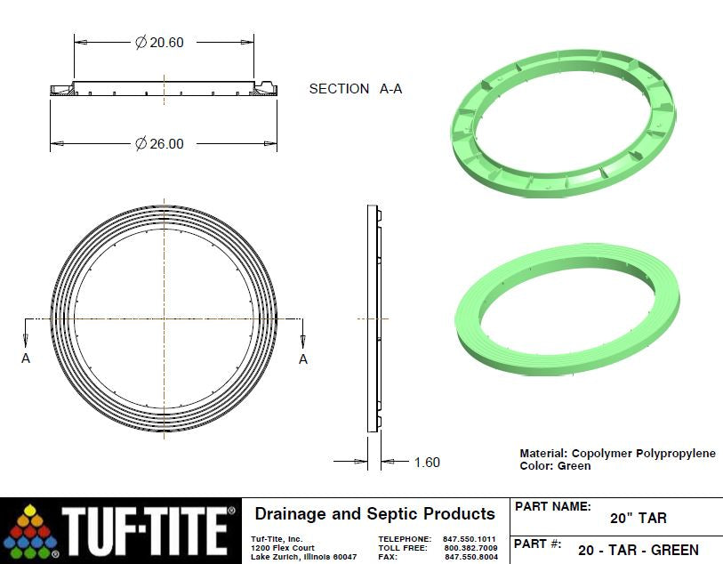 20" x 20" Septic Tank Riser Kit