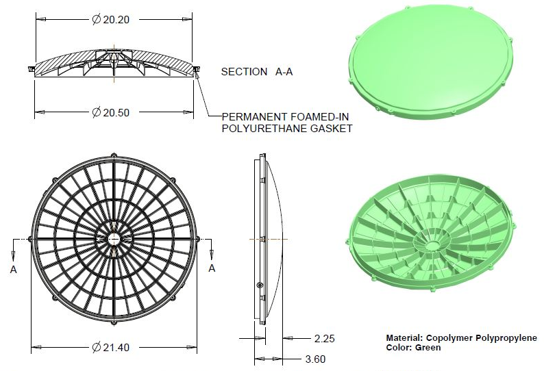 20" x 14" Septic Tank Riser Kit