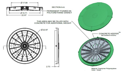 20" x 11" Septic Tank Riser Kit