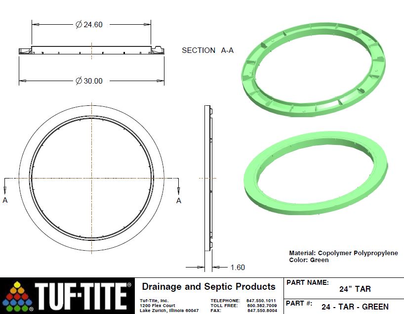 24” x 11” Septic Tank Riser Kit