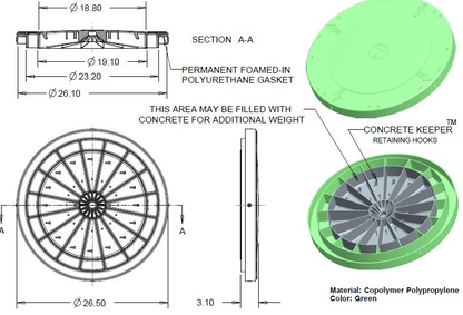 24" x 17" Septic Tank Riser Kit