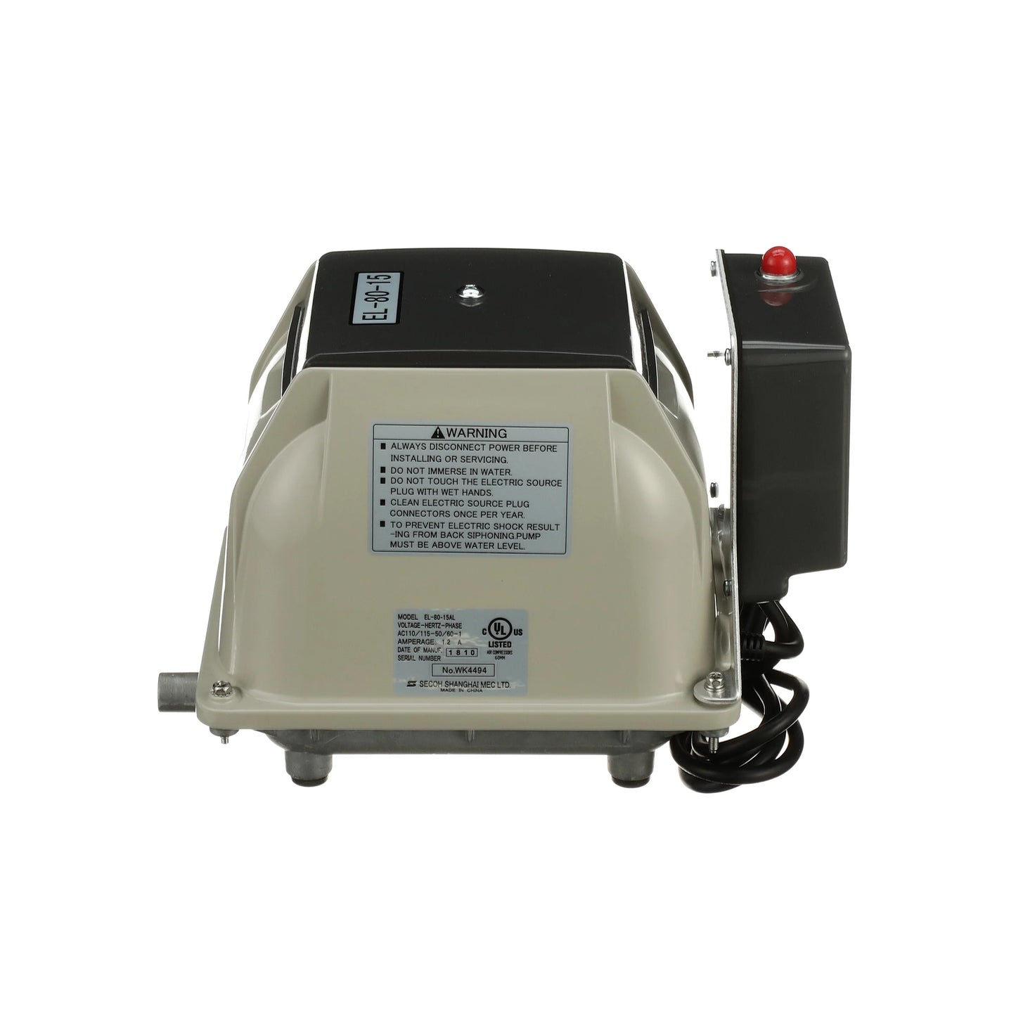 Secoh EL-80-15-AL Septic Air Pump